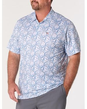 TravisMathew Fit By DXL Big & Tall Featherweight Parade Day Polo Shirt - Blue