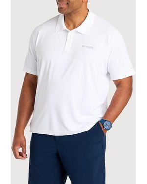 Columbia Big & Tall Pfg Freezer Polo Shirt - White