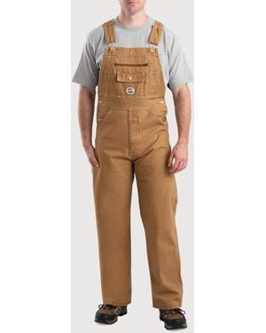 Bernè Big & Tall Vintage Washed Overalls - Brown