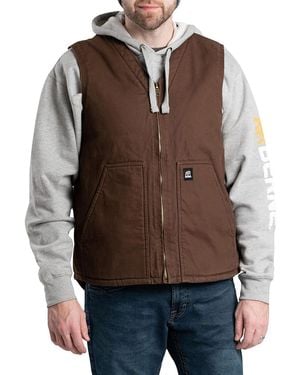 Bernè Big & Tall High Country V-Neck Vest - Black