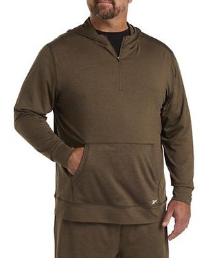 Reebok Big & Tall Performance 1 4-Zip Hoodie - Brown