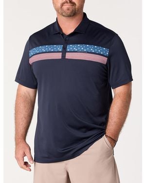 TravisMathew Fit By DXL Big & Tall Good Good Flag Polo Shirt - Blue
