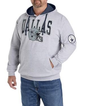 Nfl Big & Tall Button-Neck Hoodie - Gray