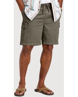True Nation Big & Tall Athletic Fit Drawstring Cargo Shorts - Green