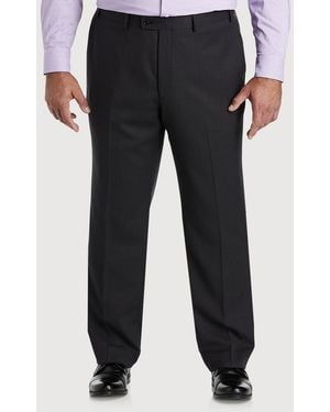 JV Reflex Big & Tall Birdseye Suit Pants - Black