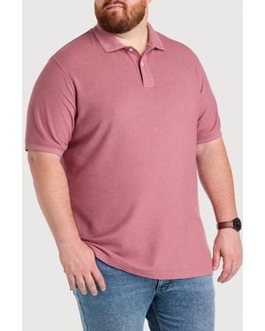 True Nation Big & Tall Garment-Dyed Polo Shirt - Red