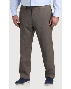 JV Reflex Big & Tall Micro Grid Suit Pants - Gray