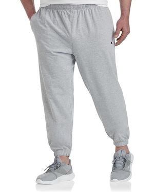 Champion Big & Tall Elasticized-Hem Pants - Gray