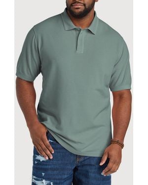 True Nation Big & Tall Garment-Dyed Polo Shirt - Green