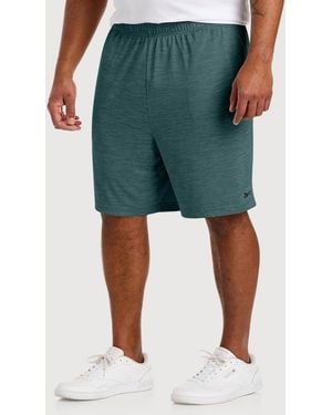 Reebok Big & Tall Performance Tech Heather Shorts - Green