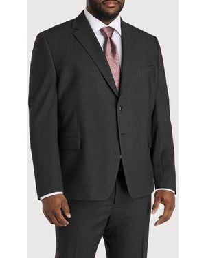 Michael Kors Big & Tall Birdseye Suit Jacket - Black