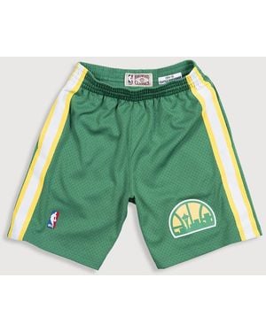 Mitchell & Ness Big & Tall Mitchell & Ness Nba Swingman Shorts - Green