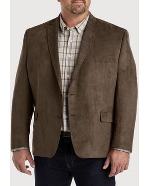 Michael Kors Big & Tall Faux-Suede Sport Coat - Brown