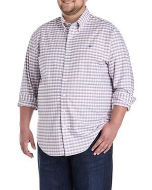 Brooks Brothers Big & Tall Non-Iron Check Sport Shirt - Blue