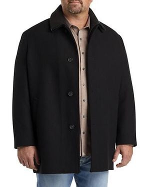 Calvin Klein Big & Tall Zale Overcoat - Black