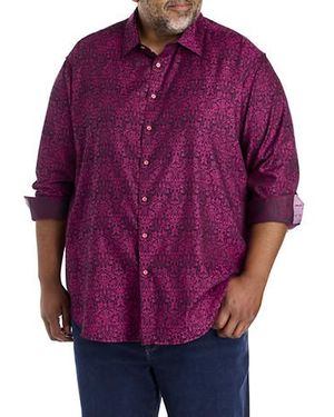 Robert Graham Big & Tall Luther Tonal Sport Shirt - Purple