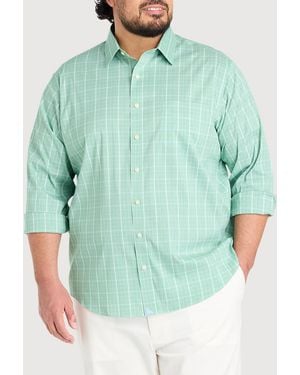 UNTUCKit, Fit By DXL Big & Tall Claremont Performance Cottontek Sport Shirt - Green