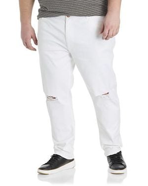 True Nation Big & Tall Tapered-Fit Jeans - White