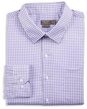 Oak Hill Premium Big & Tall Spring Check Dress Shirt - Purple