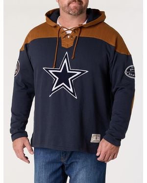 Nfl Big & Tall Throwback Lace-Up Pullover - Blue