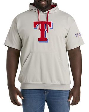 MLB Big & Tall Pullover Short-Sleeve Hoodie - Gray