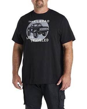 Life Is Good. Big & Tall Take The Road Graphic Tee - Black