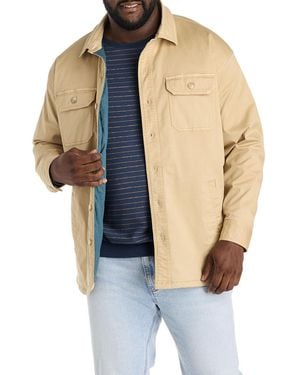 True Nation Big & Tall Button-Front Shirt Jacket - Blue