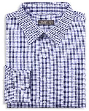 Oak Hill Premium Big & Tall Textured Link Dress Shirt - Blue