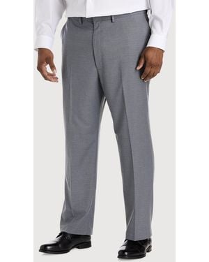Haggar Big & Tall Classic Fit Mini Check Dress Pants - Gray