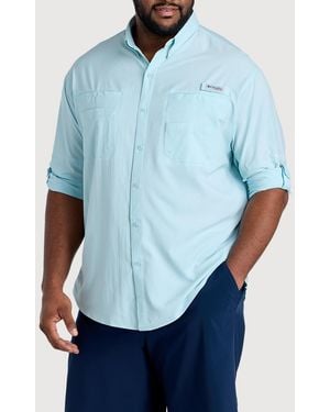 Columbia Big & Tall Pfg Tamiami Sport Shirt - Blue