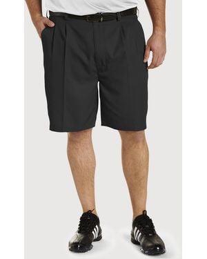 Reebok Big & Tall Golf Performance Pleated Shorts - Black
