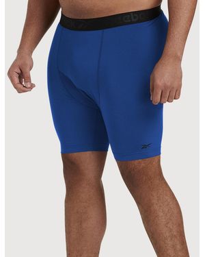 Reebok Big & Tall Performance Compression Base Layer Shorts - Blue