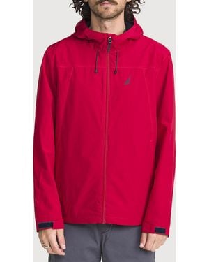 Nautica Big & Tall Lightweight Windslicker Jacket - Red