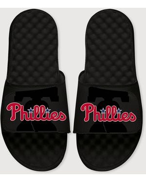 MLB Big & Tall Philadelphia Logo Islide Sandals12 - Black