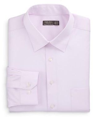 Oak Hill Premium Big & Tall Stretch Pinpoint Dress Shirt - Purple