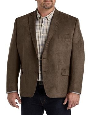 Michael Kors Big & Tall Faux-Suede Sport Coat - Brown