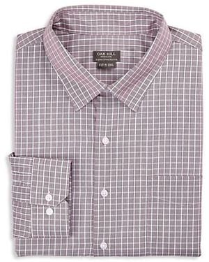 Oak Hill Premium Big & Tall Check Dress Shirt - Purple