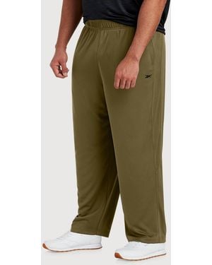 Reebok Big & Tall Performance Double-Knit Open-Hem Pants - Green