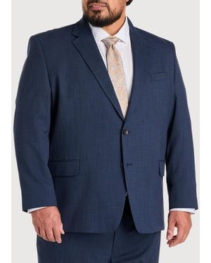Haggar Big & Tall Twill Heather Suit Jacket - Blue
