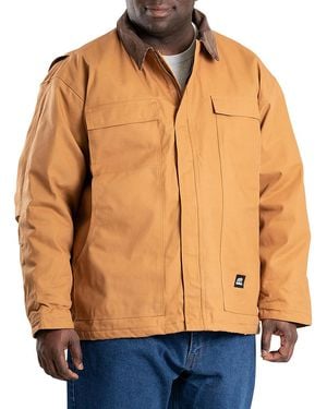 Bernè Big & Tall Quilt-Lined Chore Coat - Brown