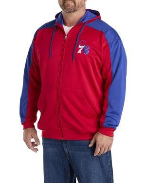 Nba Big & Tall Colorblocked Team Zip-Up Hoodie - Red