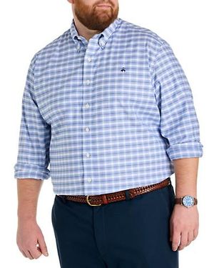 Brooks Brothers Big & Tall Non-Iron Check Sport Shirt - Blue