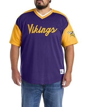 Nfl Big & Tall Colorblocked V-Neck Mesh Jersey - Blue