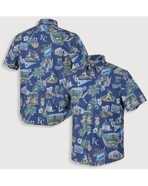 MLB Big & Tall Scenic Performance Sport Shirt - Blue
