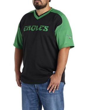 Nfl Big & Tall Colorblocked V-Neck Mesh Jersey - Green