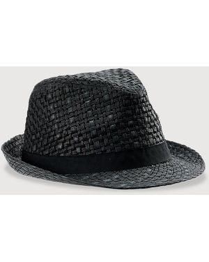 DXL Big + Tall Big & Tall Woven Fedora - Black