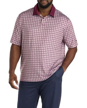 Reebok Big & Tall Mosaic Tile Performance Polo Shirt - Red