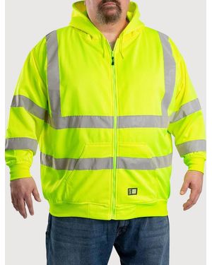 Bernè Big & Tall Hi Visibility Class 3 Thermal-Lined Hooded Sweatshirt - Yellow