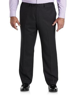 JV Reflex Big & Tall Birdseye Suit Pants - Black