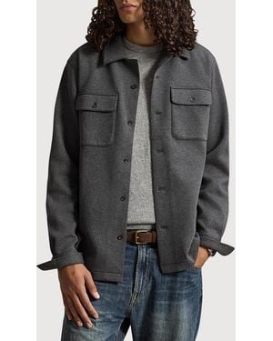 Polo Ralph Lauren Big & Tall Double-Knit Teton Shacket - Gray